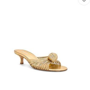 Larroude The Valerie Mule in Gold Metallic